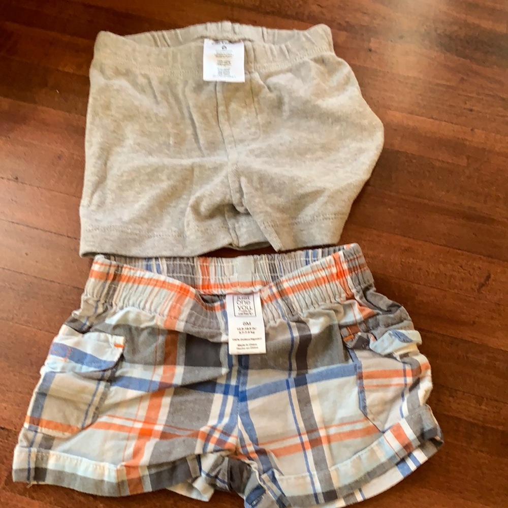 Two pair of Carter shorts both size 6 months
